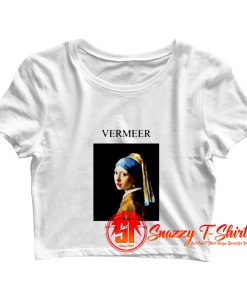 Vermeer Girl with a Pearl Earring Crop Top Shirt