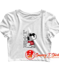 Vintage 70s Worlds Greatest Lover Snoopy Crop Top Shirt