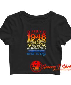 Vintage 72 Years Old July 1948 Crop Top Shirt