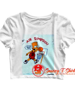 Vintage 90s Bootleg Bart Air Simpson Crop Top Shirt