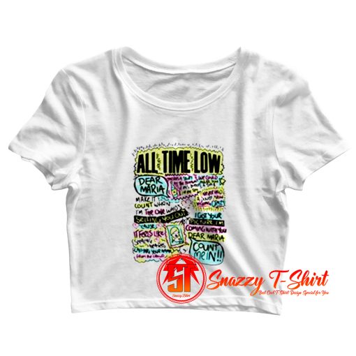 Vintage All Time Low Dear Maria Crop Top Shirt