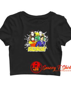 Vintage Bazinga Big Bang Theory Crop Top Shirt