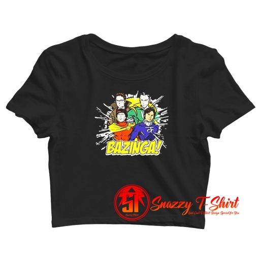 Vintage Bazinga Big Bang Theory Crop Top Shirt