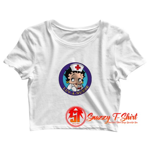 Vintage Betty Boop A Nurse Shirt Crop Top Shirt