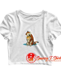 Vintage Calvin and Hobbes Huges Crop Top Shirt