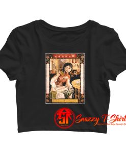 Vintage Chinese Ad from 1900s Crop Top Shirt