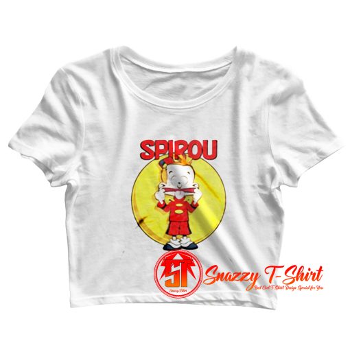 Vintage Comedy Little Spirou Crop Top Shirt