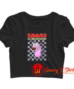 Vintage Courage The Cowardly Dog Cartoon Crop Top Shirt