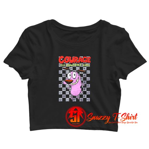 Vintage Courage The Cowardly Dog Cartoon Crop Top Shirt