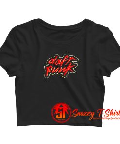 Vintage Daft Punk Homework Logo Graphic Crop Top Shirt