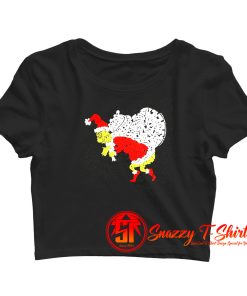 Vintage Dr Seuss Grinch Christmas Crop Top Shirt