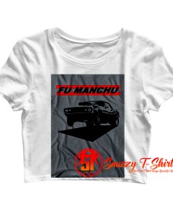 Vintage Fu Manchu Muscle Car Crop Top Shirt