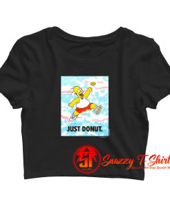 Vintage Homer Simpson Just Donut Crop Top Shirt