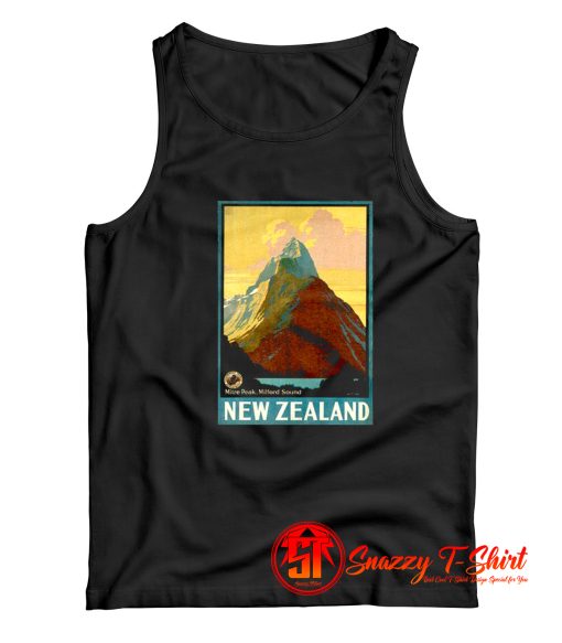 Vintage New Zealand Mitre Peak Mountain Tank Top