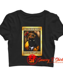 Vintage Pilot Mike Echo Oscar Whisky Crop Top Shirt