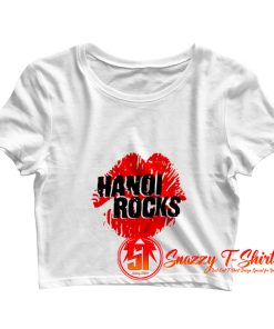 Vintage Red Lip Hanoi Rocks Graphic Crop Top Shirt