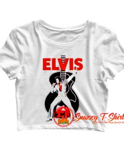 Vintage Retro Elvis Presley Ringer Unisex Crop Top Shirt