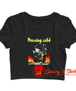 Vintage Running Wild Under Jolly Roger Crop Top Shirt