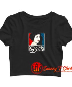 Vintage Star Wars Princess Leia I Love You Crop Top Shirt