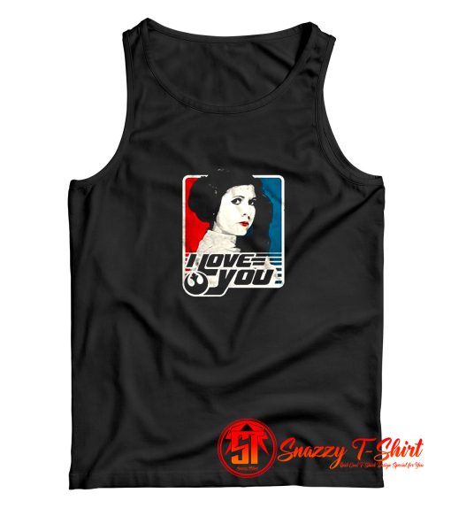 Vintage Star Wars Princess Leia I Love You Tank Top