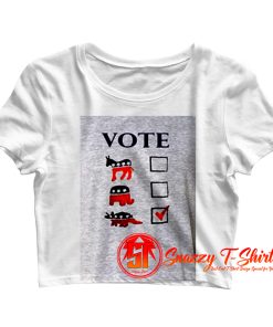 Vote Dinosaur Crop Top Shirt