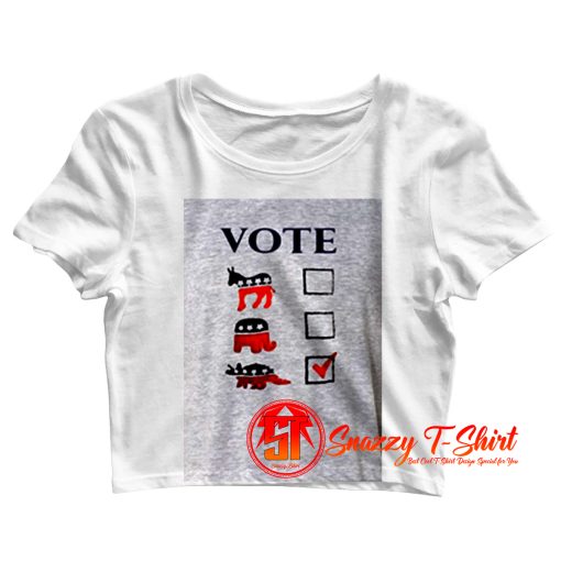 Vote Dinosaur Crop Top Shirt