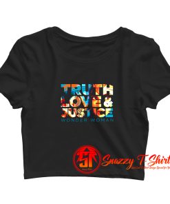 WW 1984 Truth Love And Justice Girls Crop Top Shirt