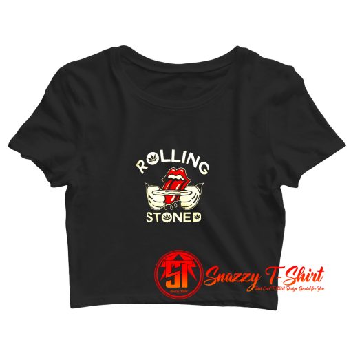 Weed Marijuana Rolling Stoned Pot Crop Top Shirt