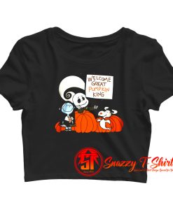 Welcome Great Pumpkin King Snoopy Crop Top Shirt