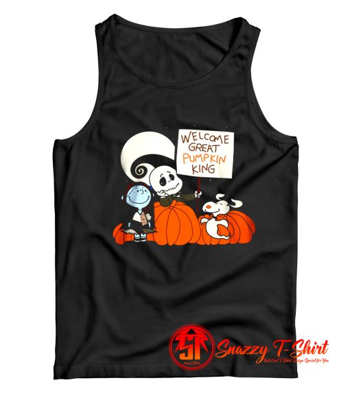 Welcome Great Pumpkin King Snoopy Tank Top