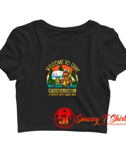 Welcome To Camp Quitcherbitchin A Certified Bear Drinks Beer Crop Top Shirt