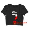 Well Hung Endowed Christmas Stocking Crop Top Shirt