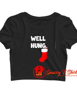 Well Hung Endowed Christmas Stocking Crop Top Shirt