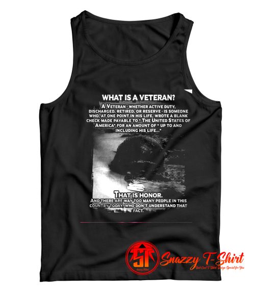 What Is A Veteran That Is Honor Tank Top