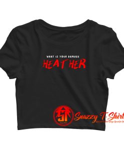 Whats Your Damage Heather Crop Top Shirt