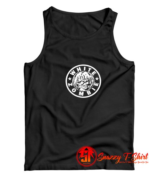 White Zombi CLassic Logo Vintage Tank Top