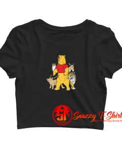 Winnie The Pooh Bear And Friends Animals Crop Top Shirt