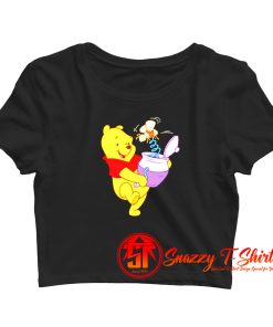 Winnie The Pooh Design Crop Top Shirt