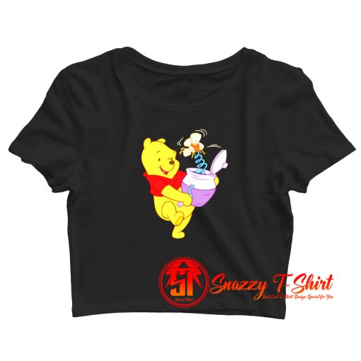 Winnie The Pooh Design Crop Top Shirt