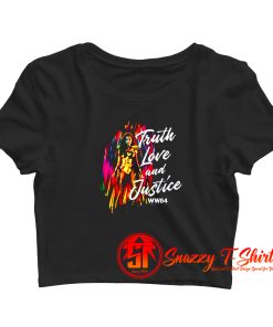 Wonder Woman Truth Love and Justice Crop Top Shirt