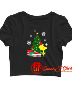 Woodstock Around The Christmas Tree Crop Top Shirt