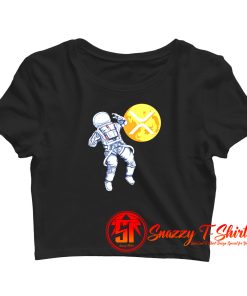 XRP Ripple Astronaut To The Moon Crop Top Shirt