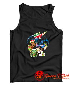 Yoda Baby Groot and Toothless Stitch Gizmo Tank Top