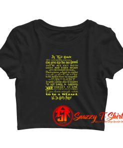 arry Potter in This House Quote Crop Top Shirt