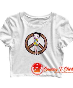 betty boop flowers Crop Top Shirt