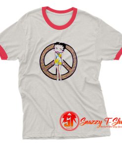 betty boop flowers Ringer Tee