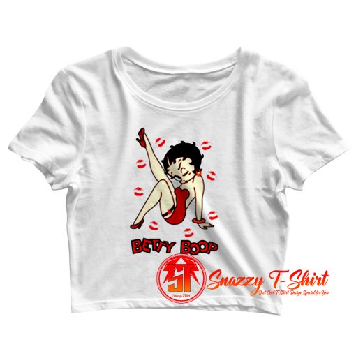 betty boop lips Crop Top Shirt