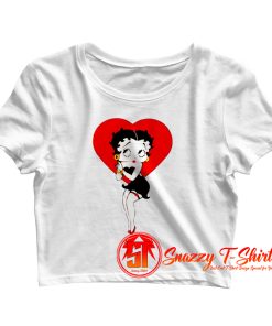 betty boop love Crop Top Shirt