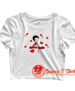 betty boop love love Crop Top Shirt