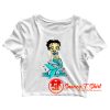 betty boop mermaid Crop Top Shirt